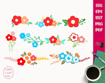 Cute Flowers Svg, Florals Svg, Flowers Bouquets Svg, Flowers Cutting Files, Silhouette Cutting Files, Flowers Clipart