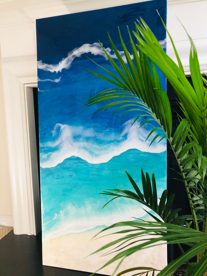 Canvas Art Beach Wall Art Ocean Wall Art Beach Art Canvas Etsy