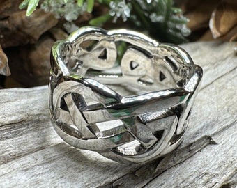 Celtic Scroll Scarf Ring – Celtic Crystal Design Jewelry