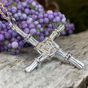 Saint Brigid s Cross Celtic Cross Necklace Irish Jewelry