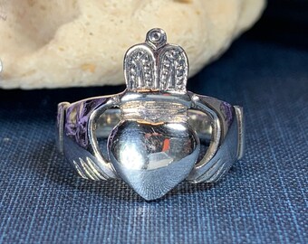 Claddagh Ring, Celtic Jewelry, Irish Jewelry, Celtic Knot Jewelry, Irish Ring, Irish Dance Gift, Anniversary Gift, Bridal Jewelry