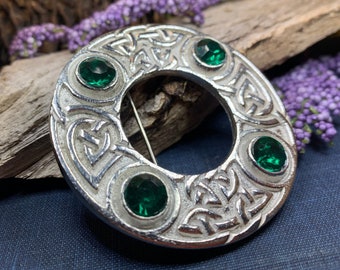 Celtic Knot Brooch, Celtic Pin, Irish Jewelry, Scotland Brooch, Wiccan Jewelry, Mom Gift, Wife Gift, Ireland Pin, Norse Brooch, Tartan Pin