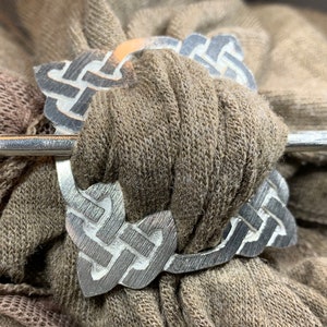 Handmade Celtic Scarf Ring In Fine Pewter – Scottish Twisted Style By William Sturt - View #3