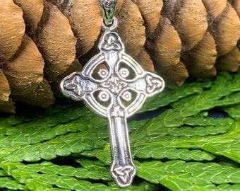 Celtic Cross Necklace, Cross Pendant, Irish Jewelry, Anniversary Gift, First Communion Gift, Baptism Gift, Religious Jewelry, Spiritual Gift