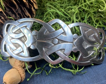 Celtic Knot Hair Clip, Celtic Barrette, Irish Jewelry, Pagan Jewelry, Friendship Gift, Wiccan Jewelry, Norse Jewelry, Ireland Barrette