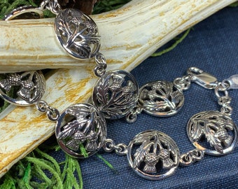 Thistle Bracelet Scotland Jewelry Outlander Jewelry Celtic | Etsy