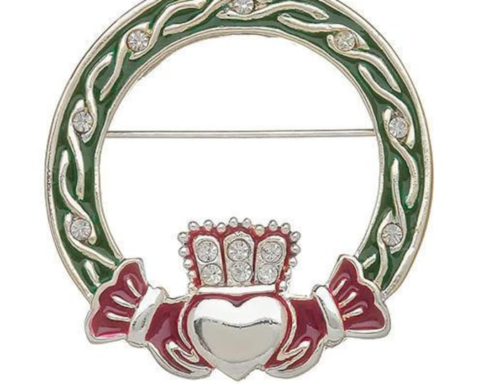 Bride Gift Irish Jewelry Celtic Pin Wedding Jewelry Claddagh Pin Irish Jewelry Girlfriend Gift Claddagh Jewelry Celtic Brooch