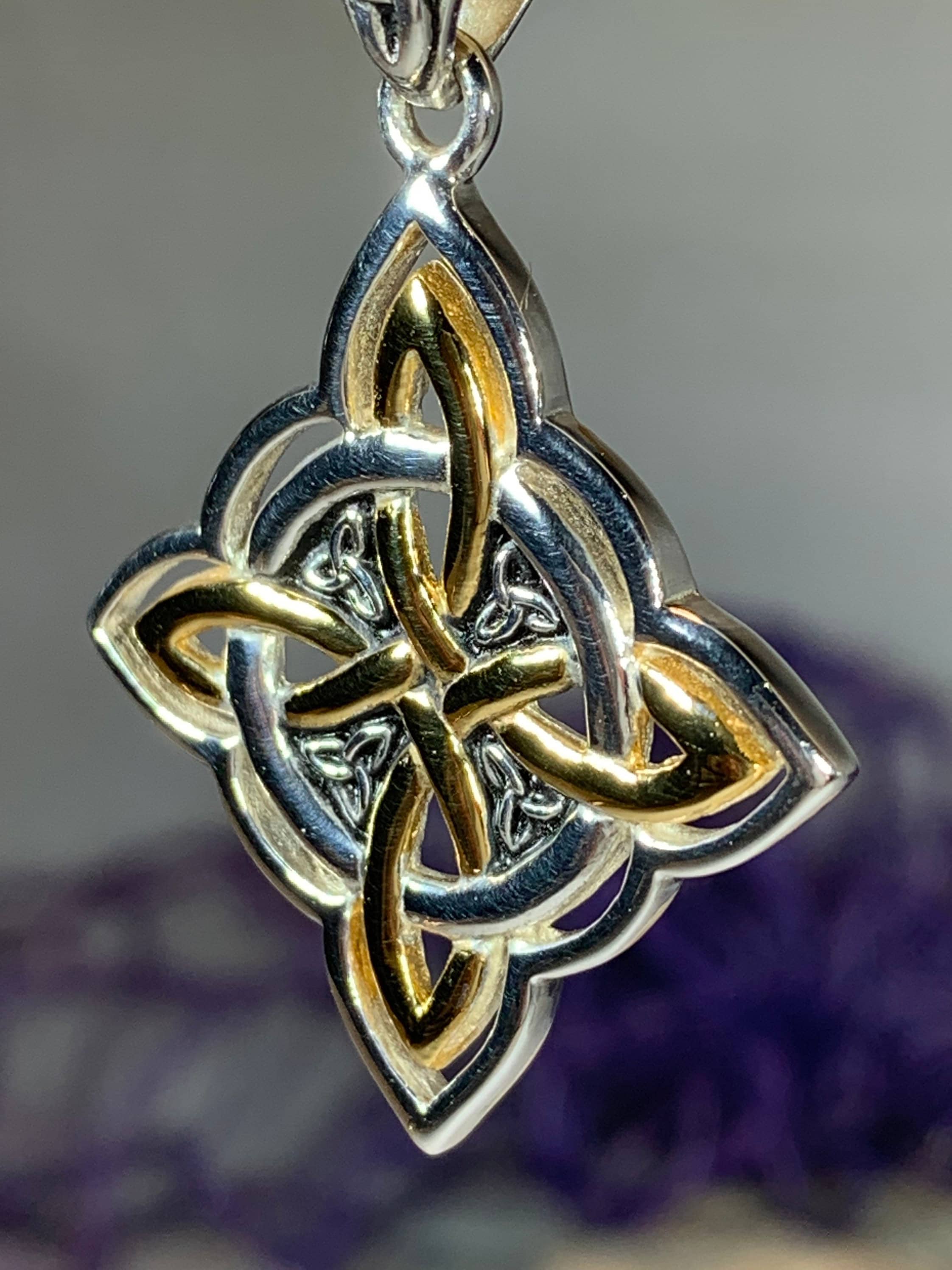 Quaternary Knot Necklace, Celtic Jewelry, Irish Jewelry, Ireland Gift, Celtic Knot Jewelry