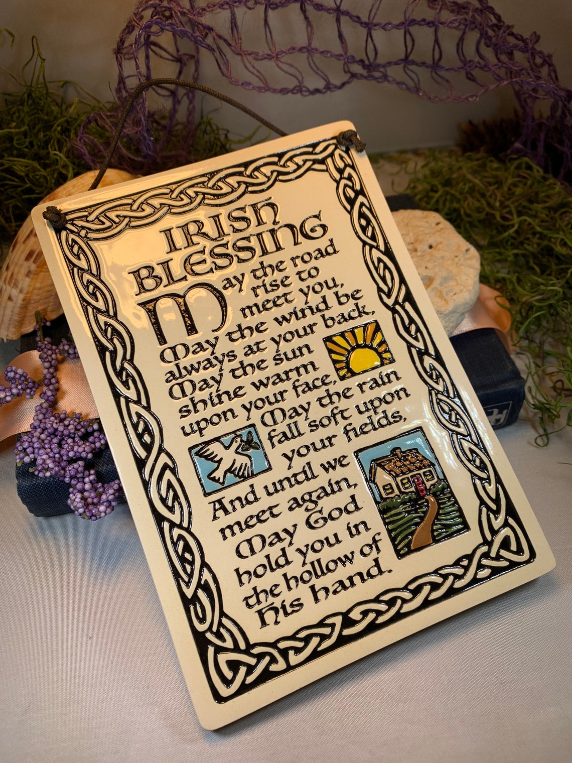 Irish Blessing Wall Art Ireland Gift Ceramic Wall Plaque Etsy