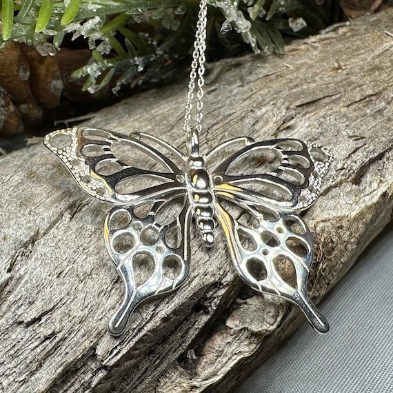 Buy Revere Sterling Silver Butterfly Pendant Necklace | Womens necklaces |  Argos