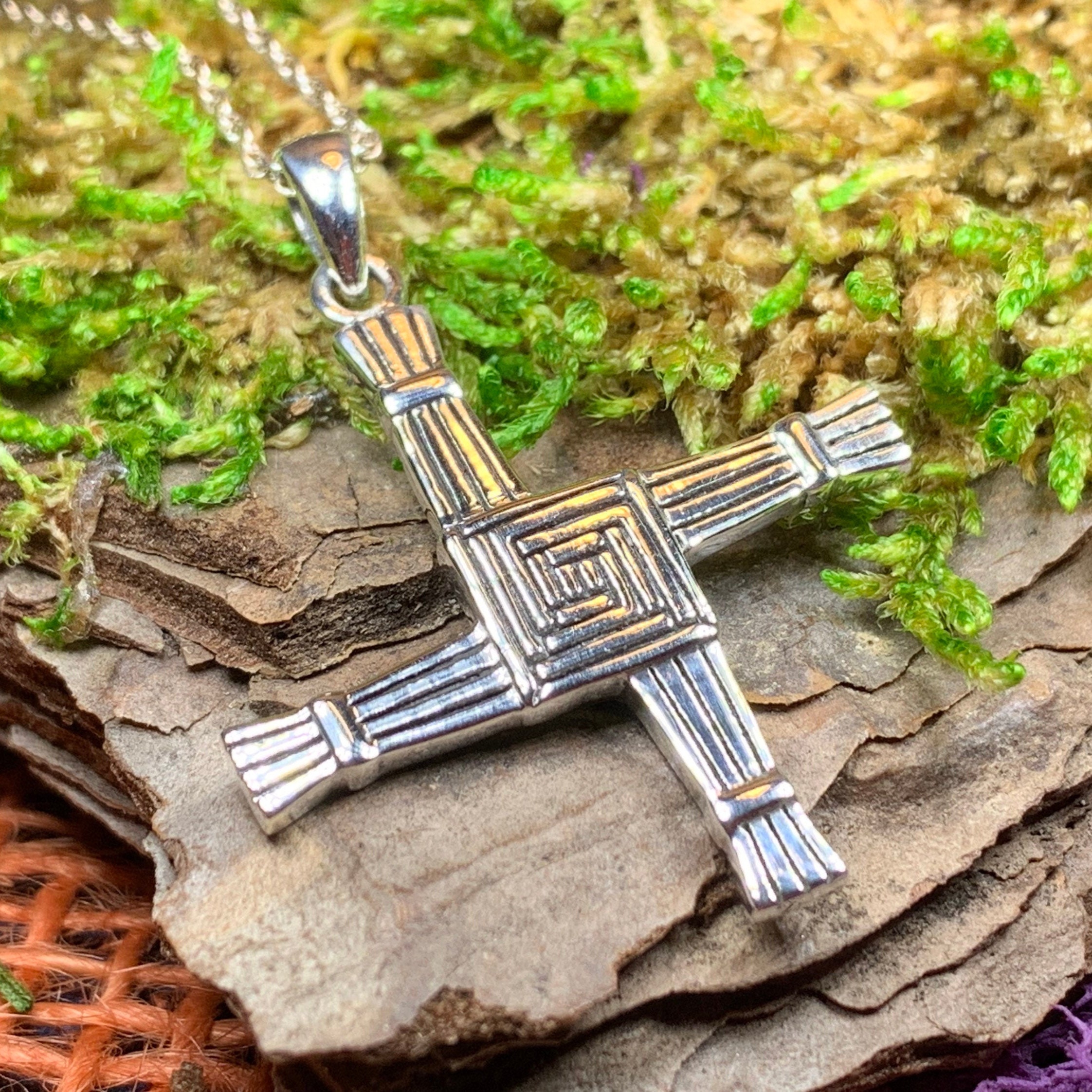 Sterling Silver St. Brigid's Cross Pendant — Basil-Ltd: Irish & Celtic