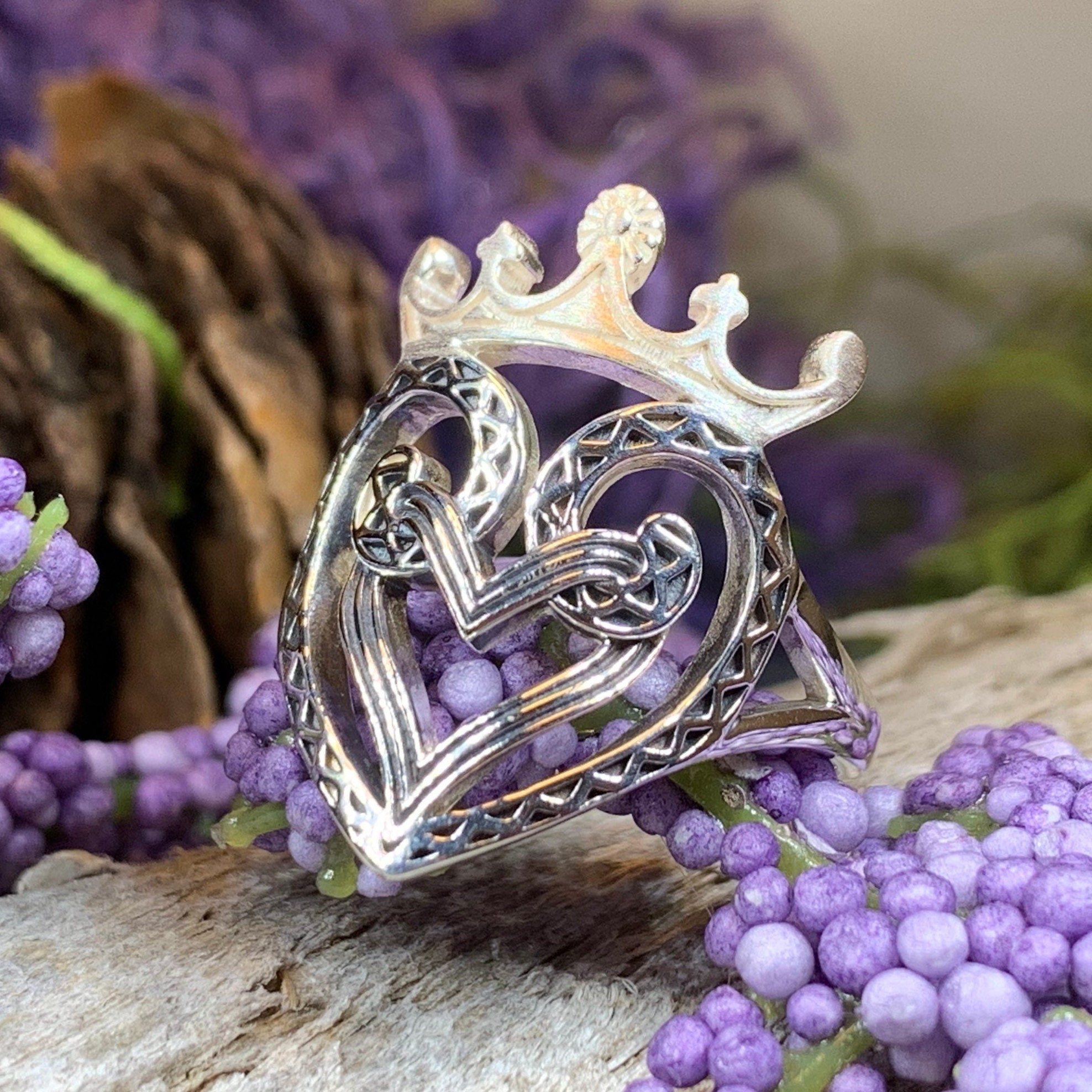 Thistle and clearance oak moonstone ring
