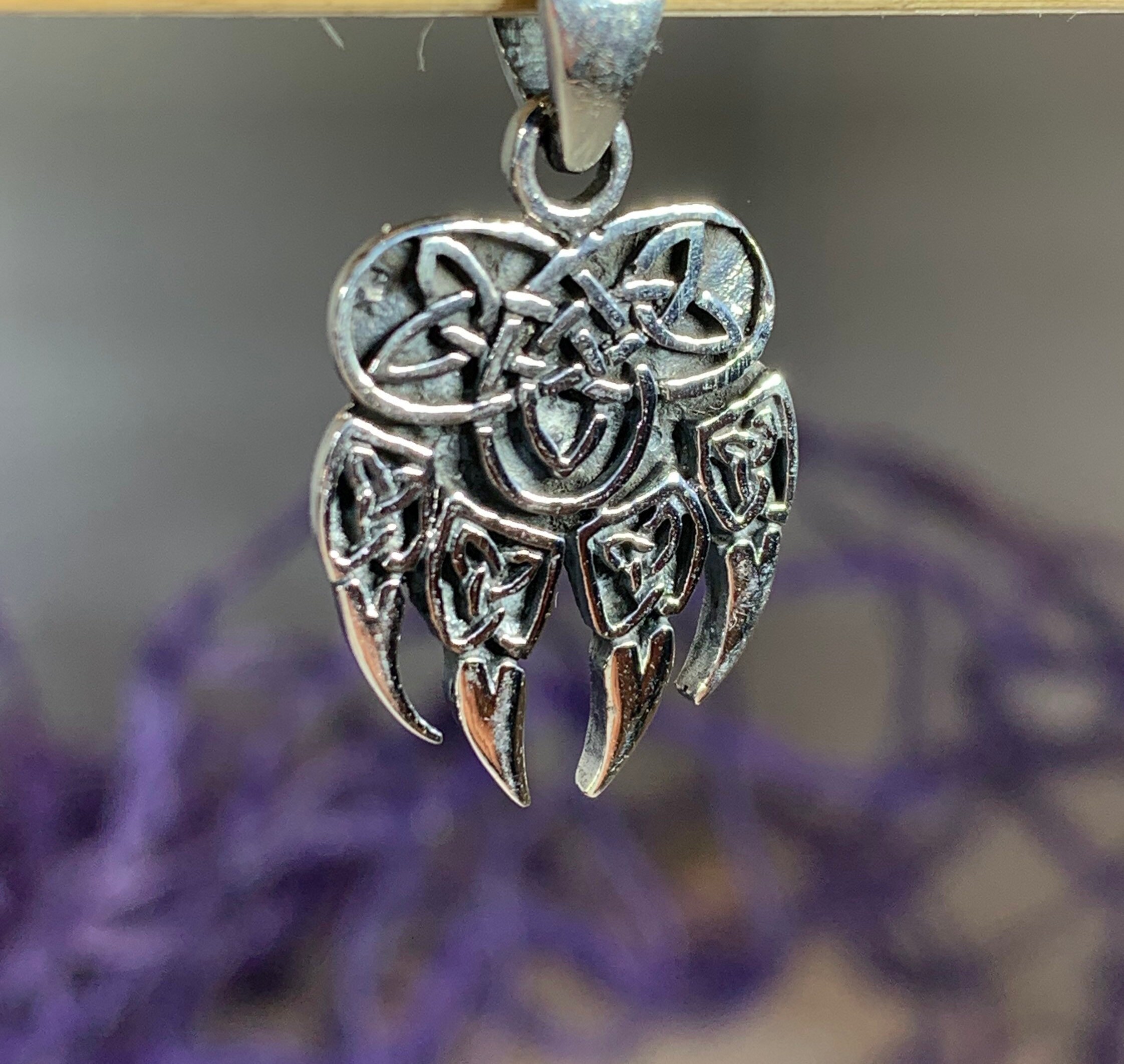 Bear Claw Necklace, Bear Jewelry, Celtic Jewelry, Animal