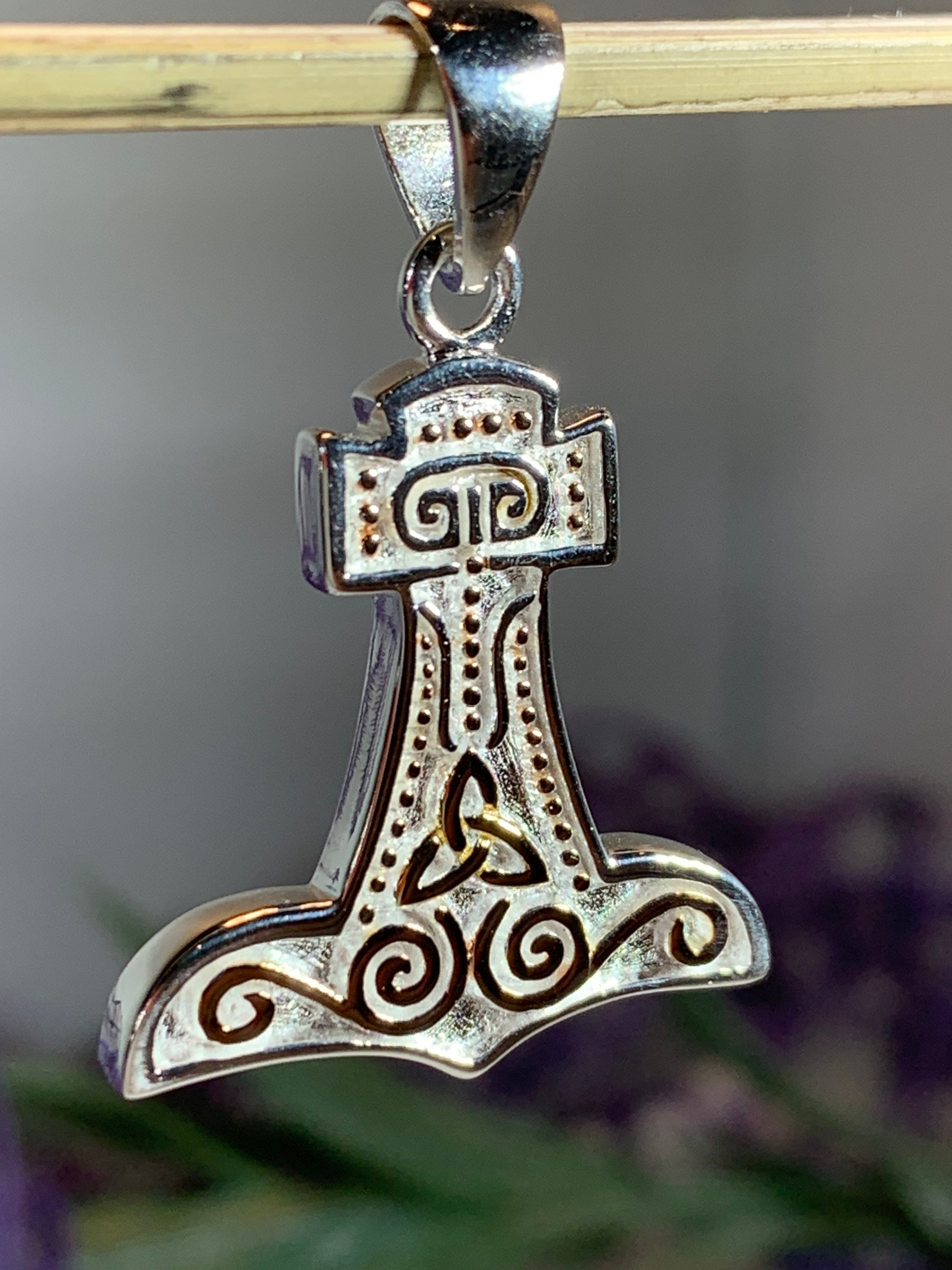 Thor's Hammer Necklace, Norse Necklace, Viking Jewelry, Celtic Knot