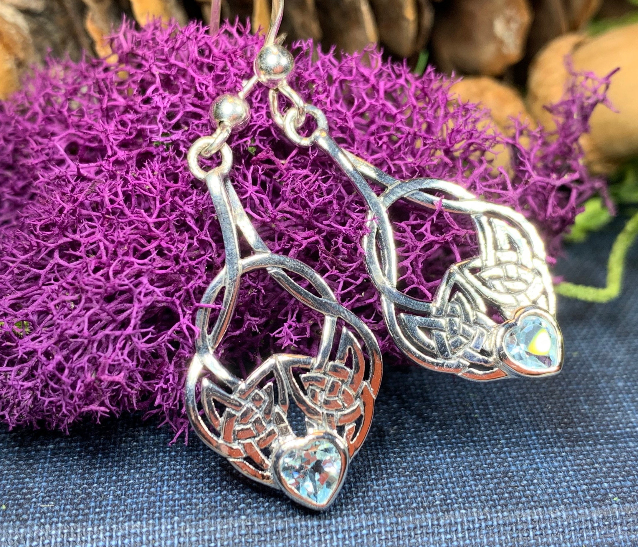 Celtic Knot Earrings Anniversary Gift Irish Jewelry Wiccan Etsy