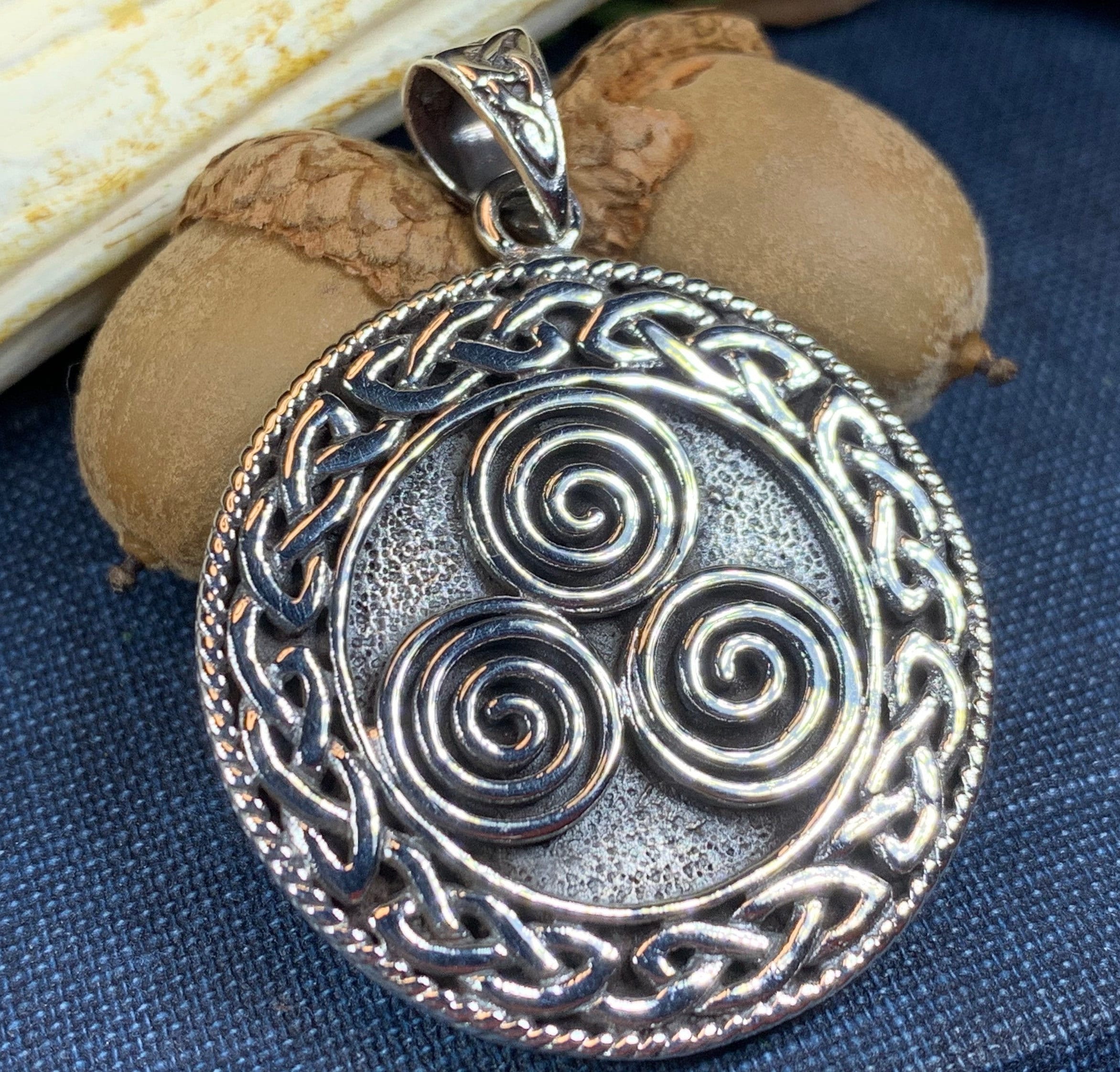 Celtic Spiral Necklace Celtic Jewelry Irish Jewelry Etsy