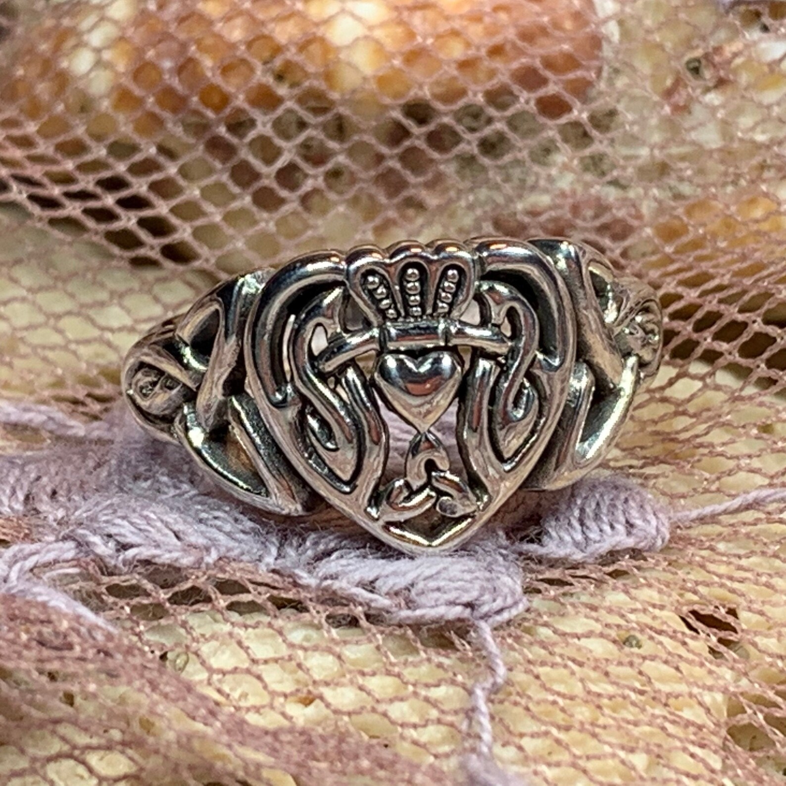 Anillo de Claddagh Anillo celta Anillo irlandés Anillo de Etsy