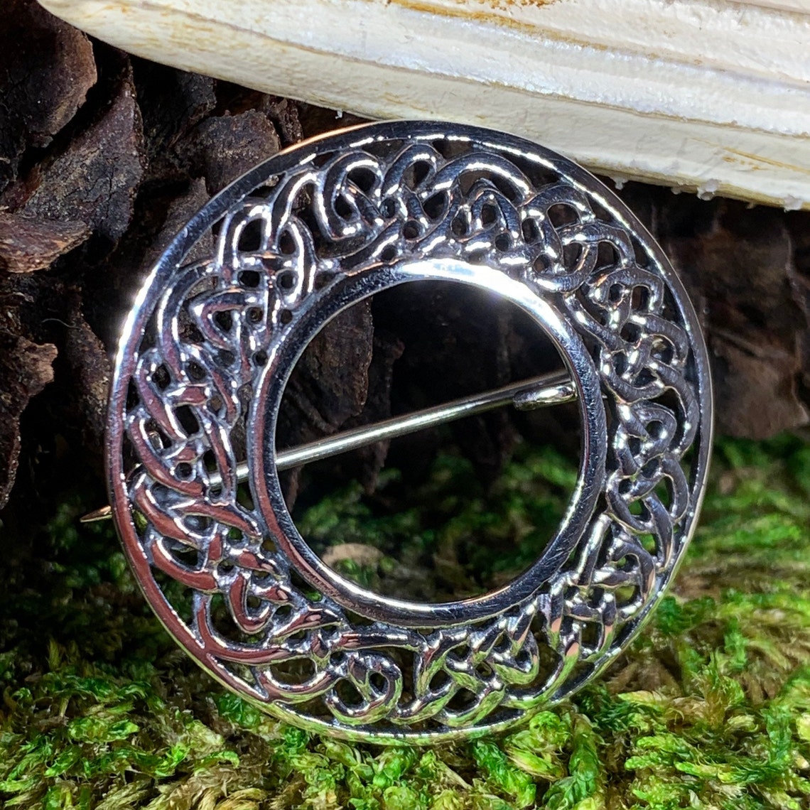 Celtic Knot Brooch Irish Jewelry Sterling Silver Brooch Etsy