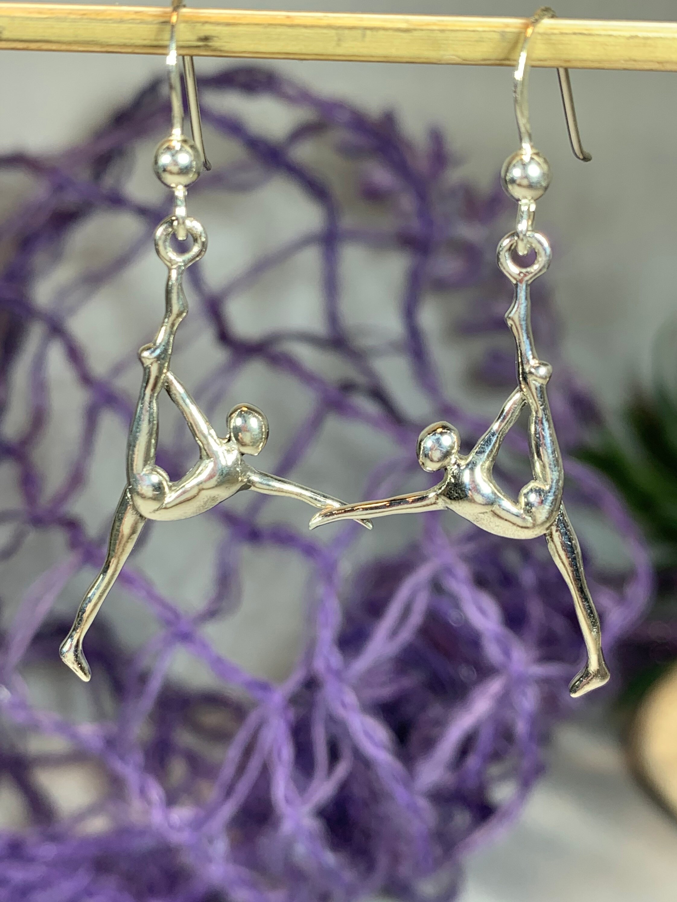 Yoga Pose Earrings, Om Jewelry, Chakra Jewelry, Yoga Jewelry, Boho