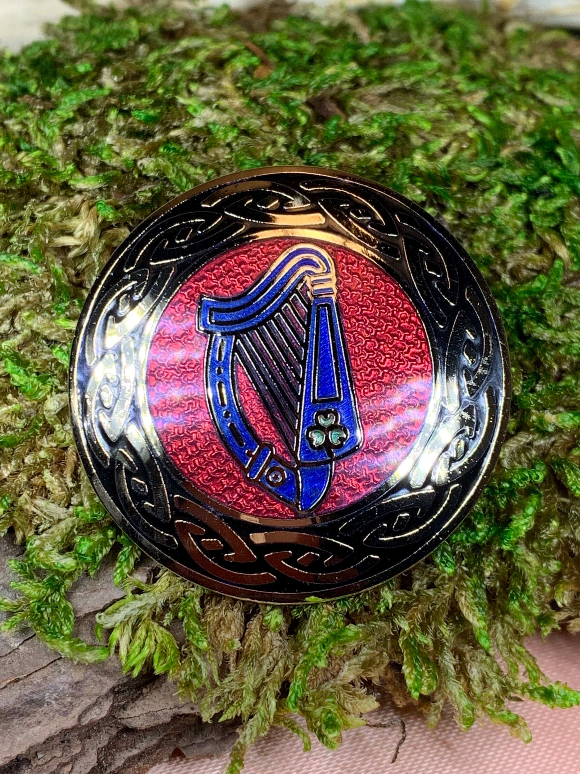 Celtic Harp Brooch Harp Jewelry Celtic Brooch Scarf Pin Etsy