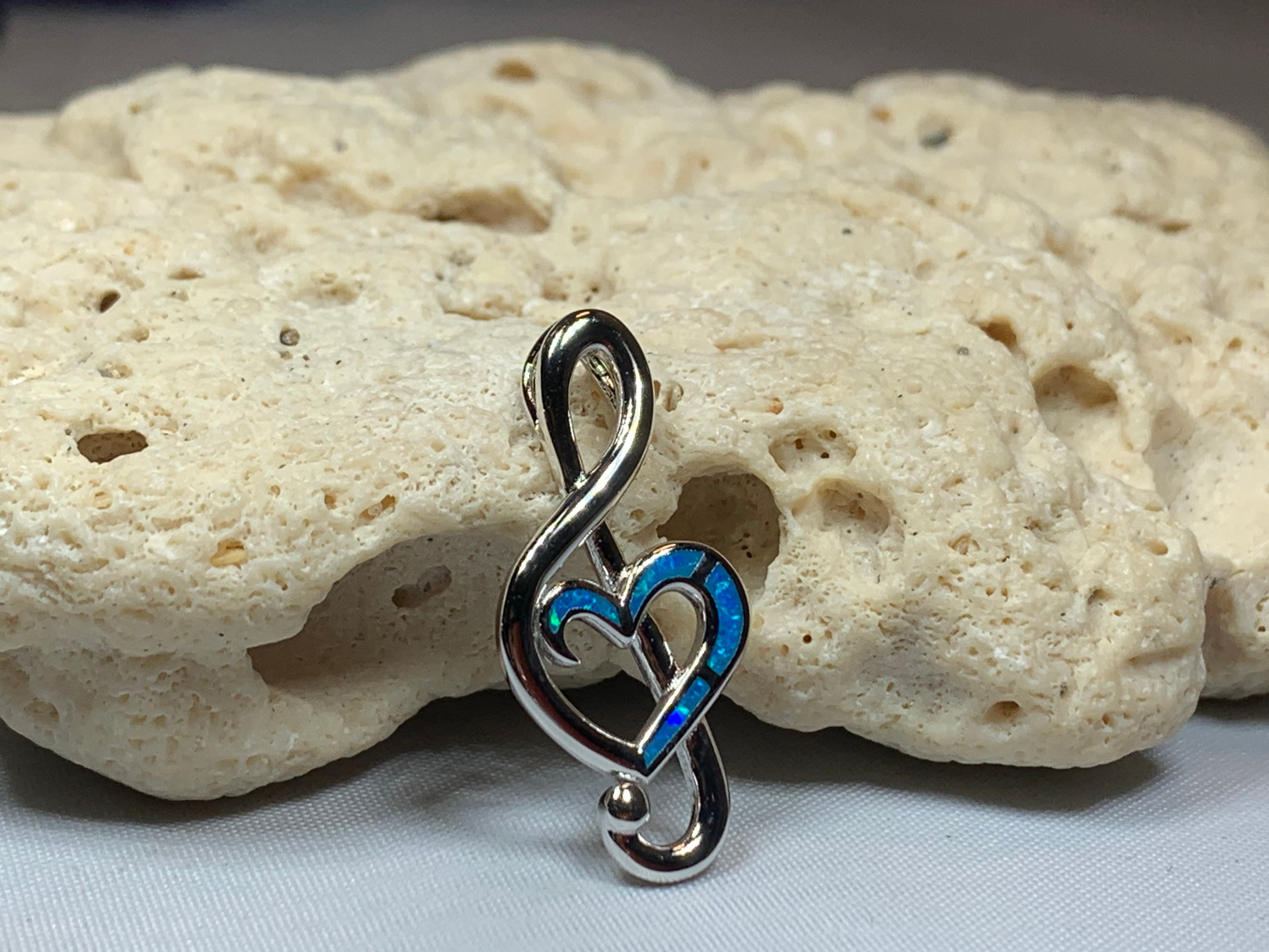 Music Necklace, Music Note Jewelry, Treble Clef Jewelry, Theater