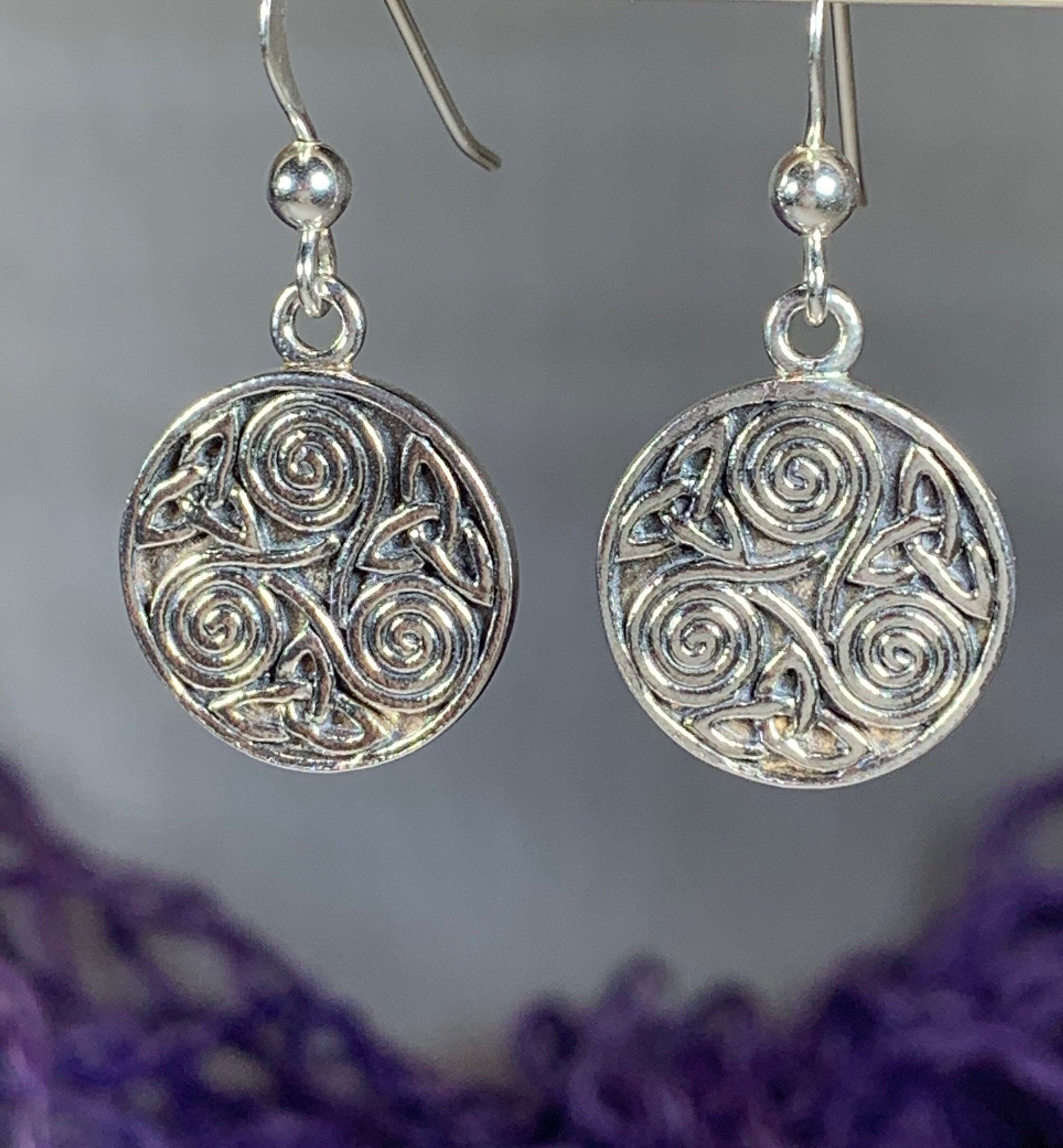 Celtic Spiral Earrings, Irish Jewelry, Viking Jewelry, Ireland Gift