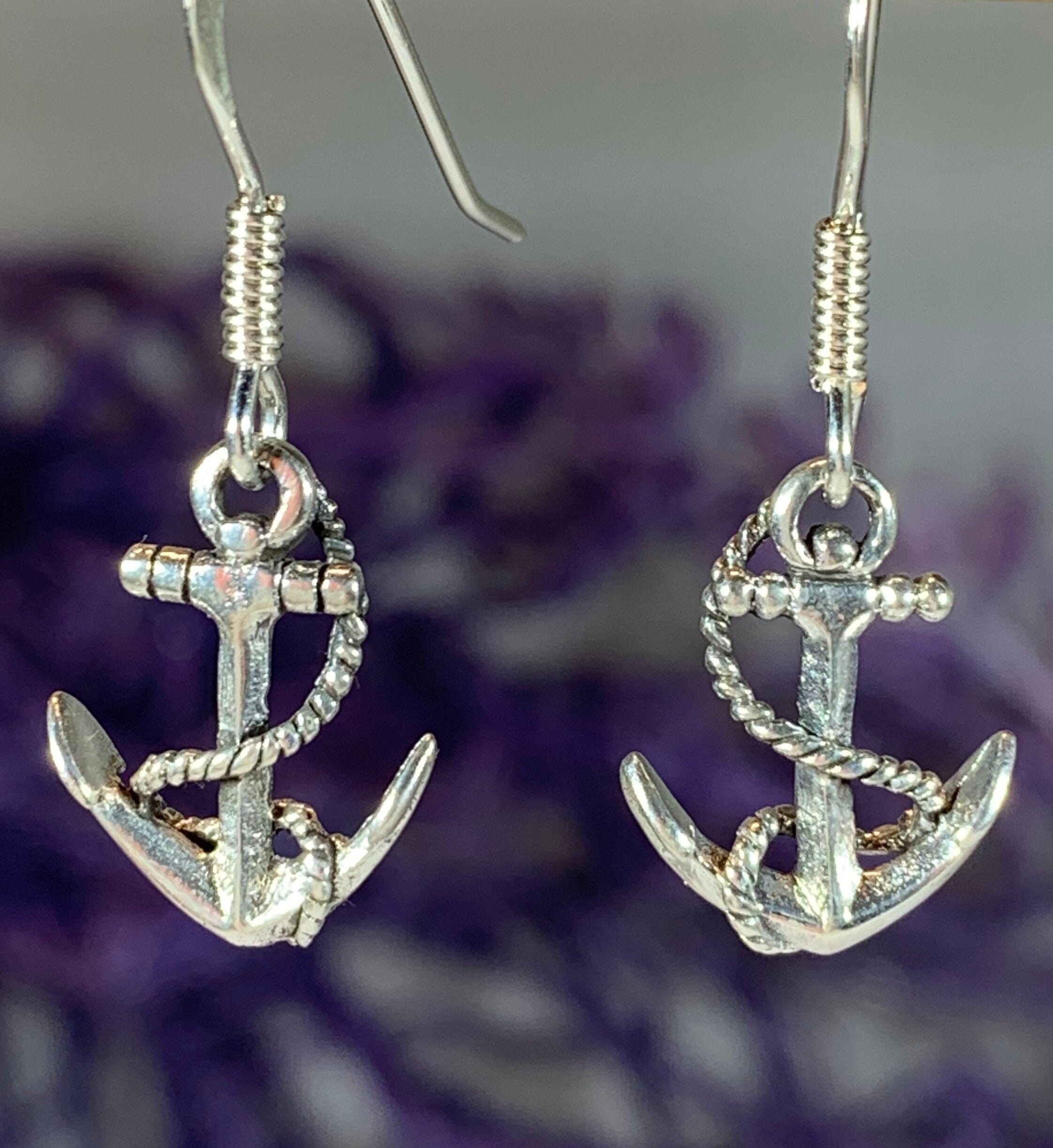 Anchor Earrings, Nautical Earrings, Boat Jewelry, Mom Gift, Encouragement Gift, Hope Jewelry