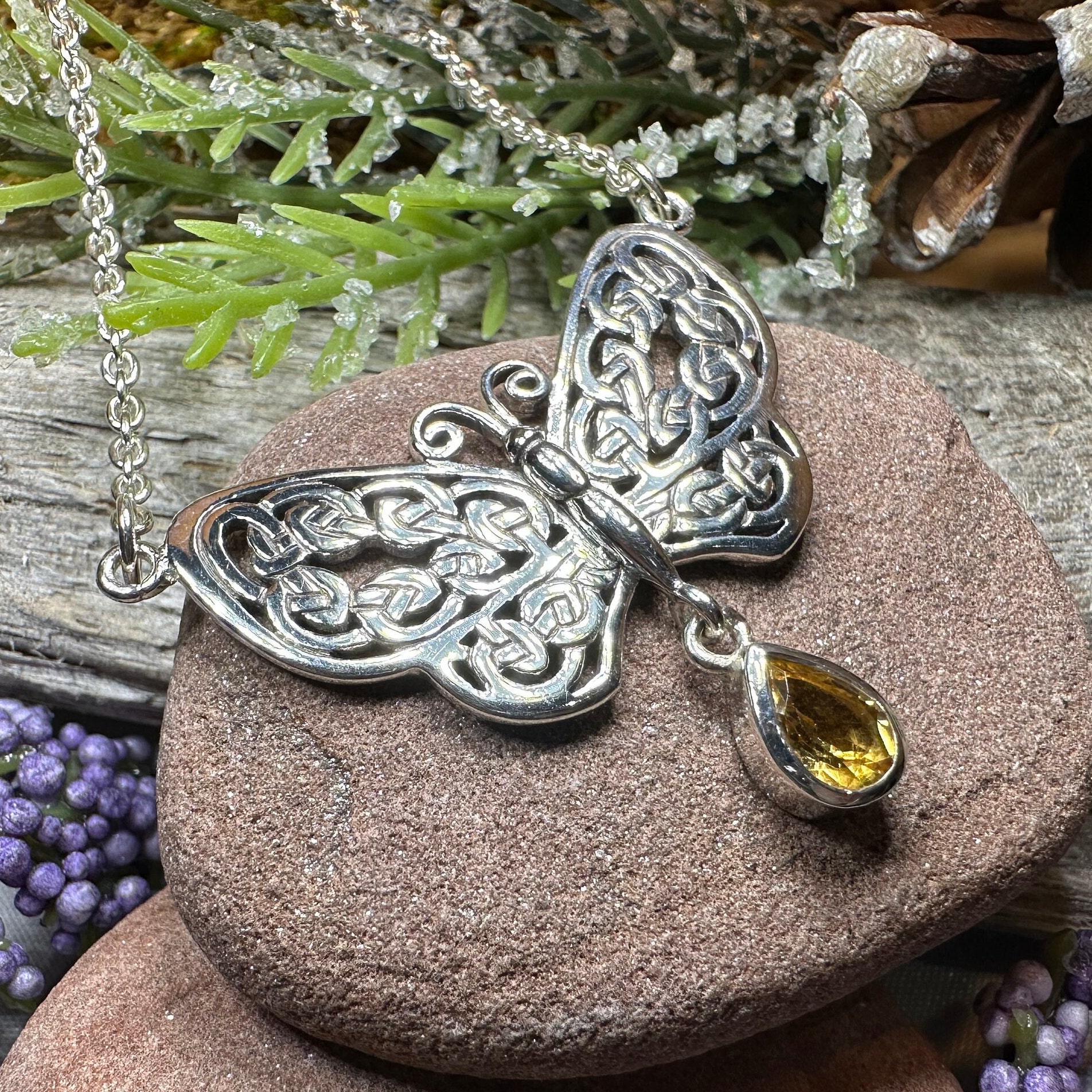 Celtic butterfly best sale necklace