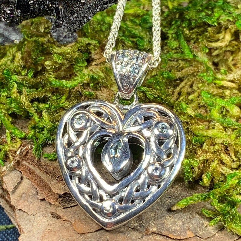 Anniversary Gift Celtic Knot Jewelry Ireland Jewelry Silver Celtic Jewelry Celtic Heart Necklace Heart Pendant Mom Gift Irish Jewelry