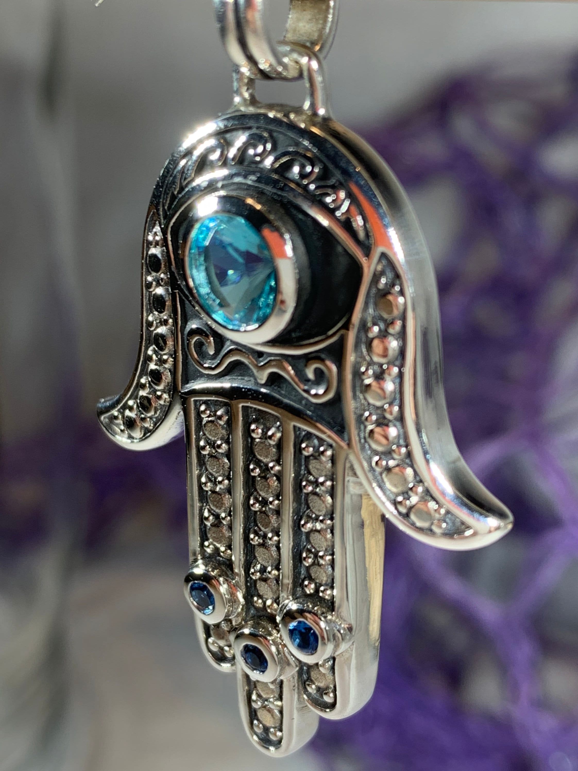 Hamsa Hand Necklace, Celtic Jewelry, Evil Eye Jewelry, Yoga Jewelry