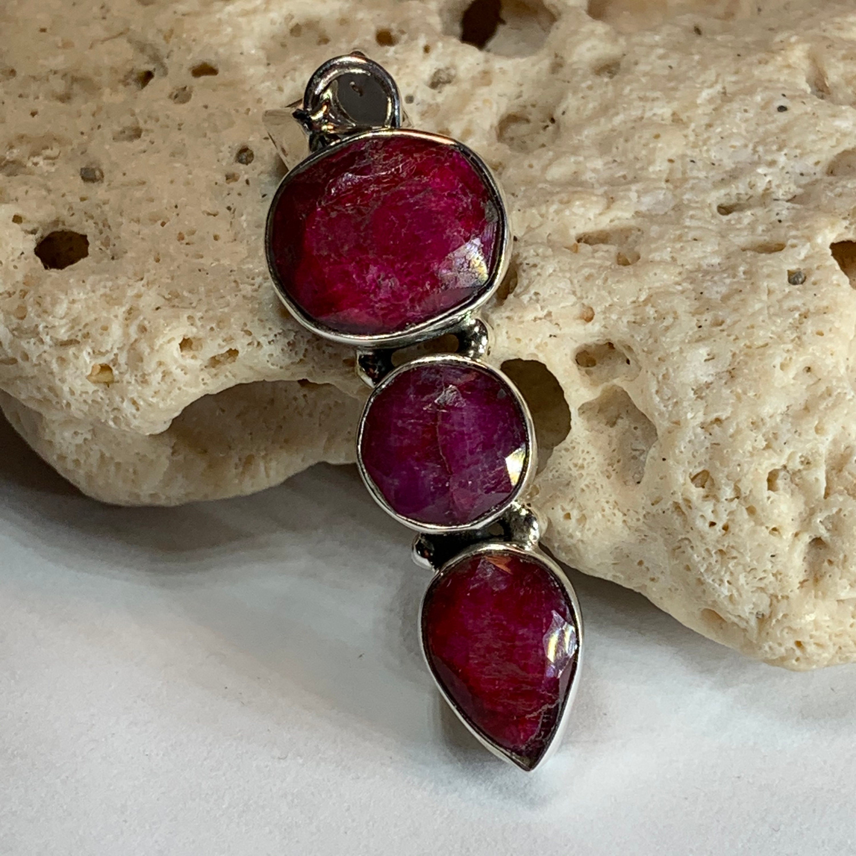 Celtic Love Stone Necklace, Tourmaline Pendant, Gemstone Jewelry