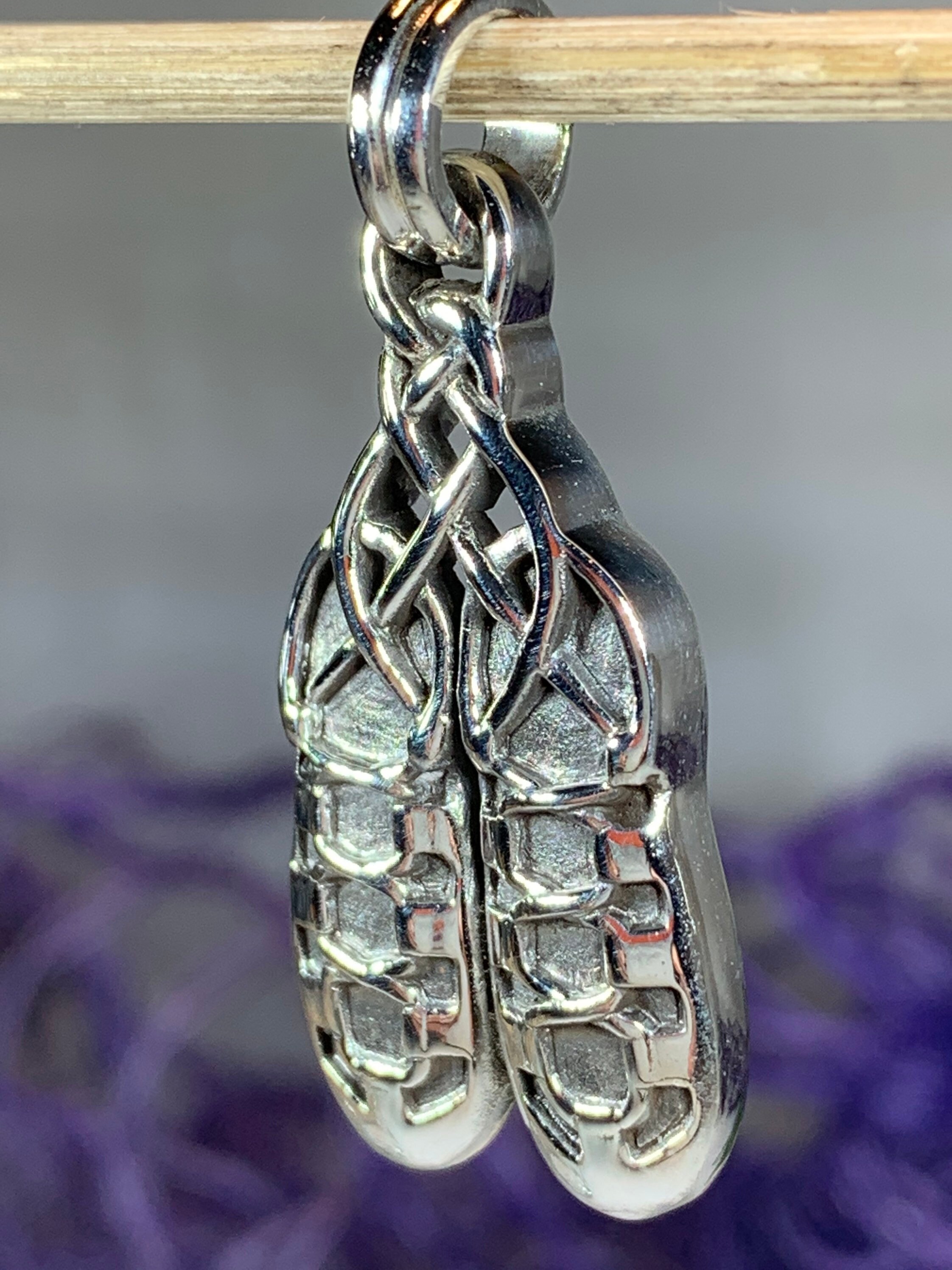 Irish Dance Shoes Necklace, Ghillies Necklace, Celtic Jewelry, Irish