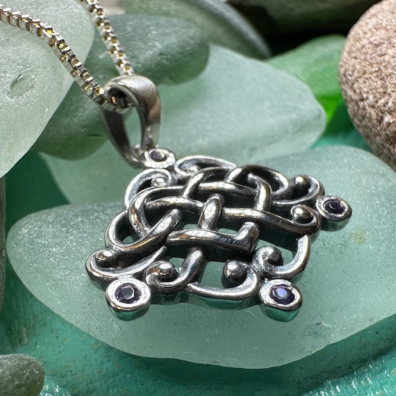 Celtic Heart Love Knot Necklace Sterling Silver Pendant and Chain.  Outlander Inspired Jewelry Scottish Gift for Her - Etsy