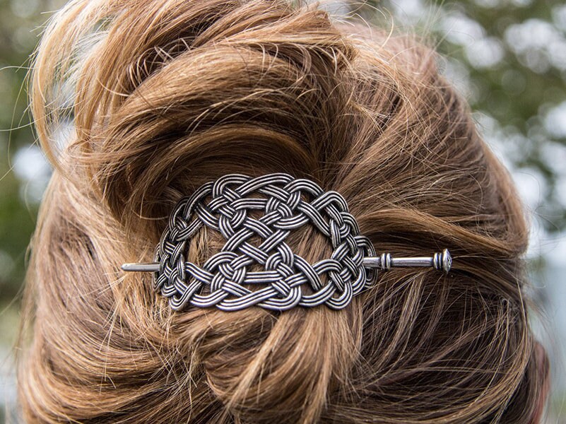 Celtic Knot Hair Slide, Celtic Barrette, Hair Jewelry, Irish Jewelry