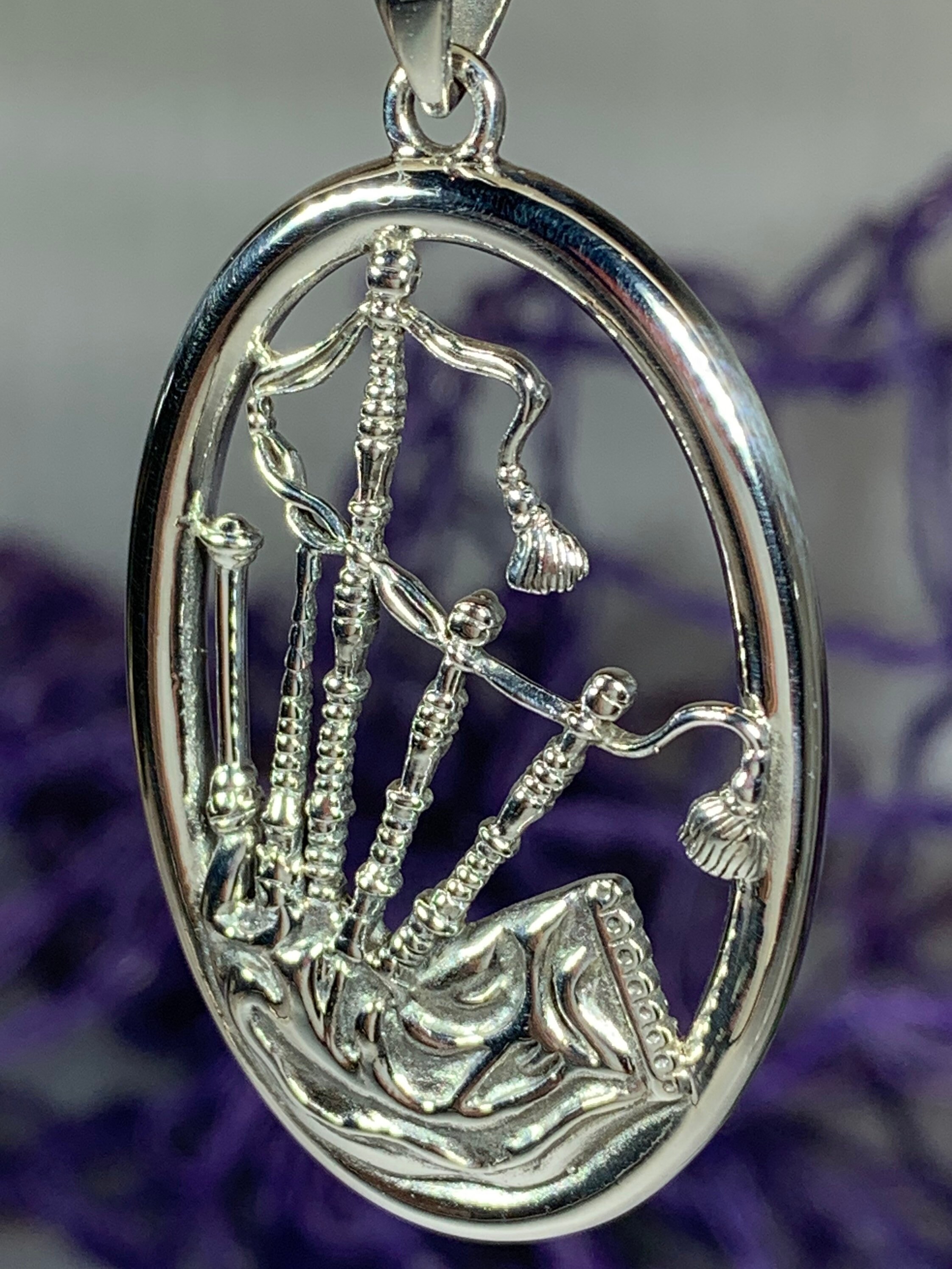 Bagpipes Necklace, Bagpiper Gift, Scotland Jewelry, Irish Jewelry