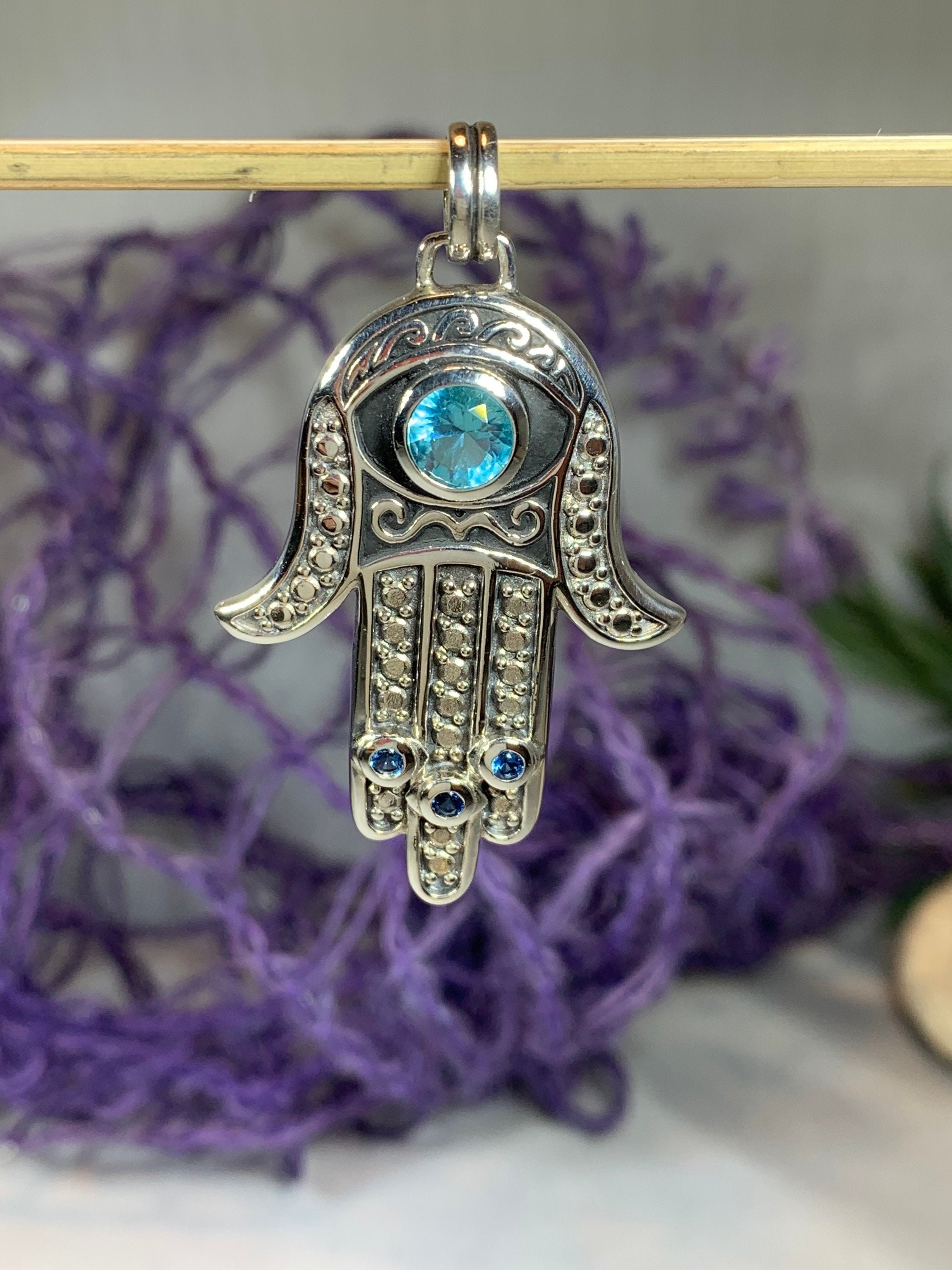 Hamsa Hand Necklace Celtic Jewelry Evil Eye Jewelry Yoga | Etsy