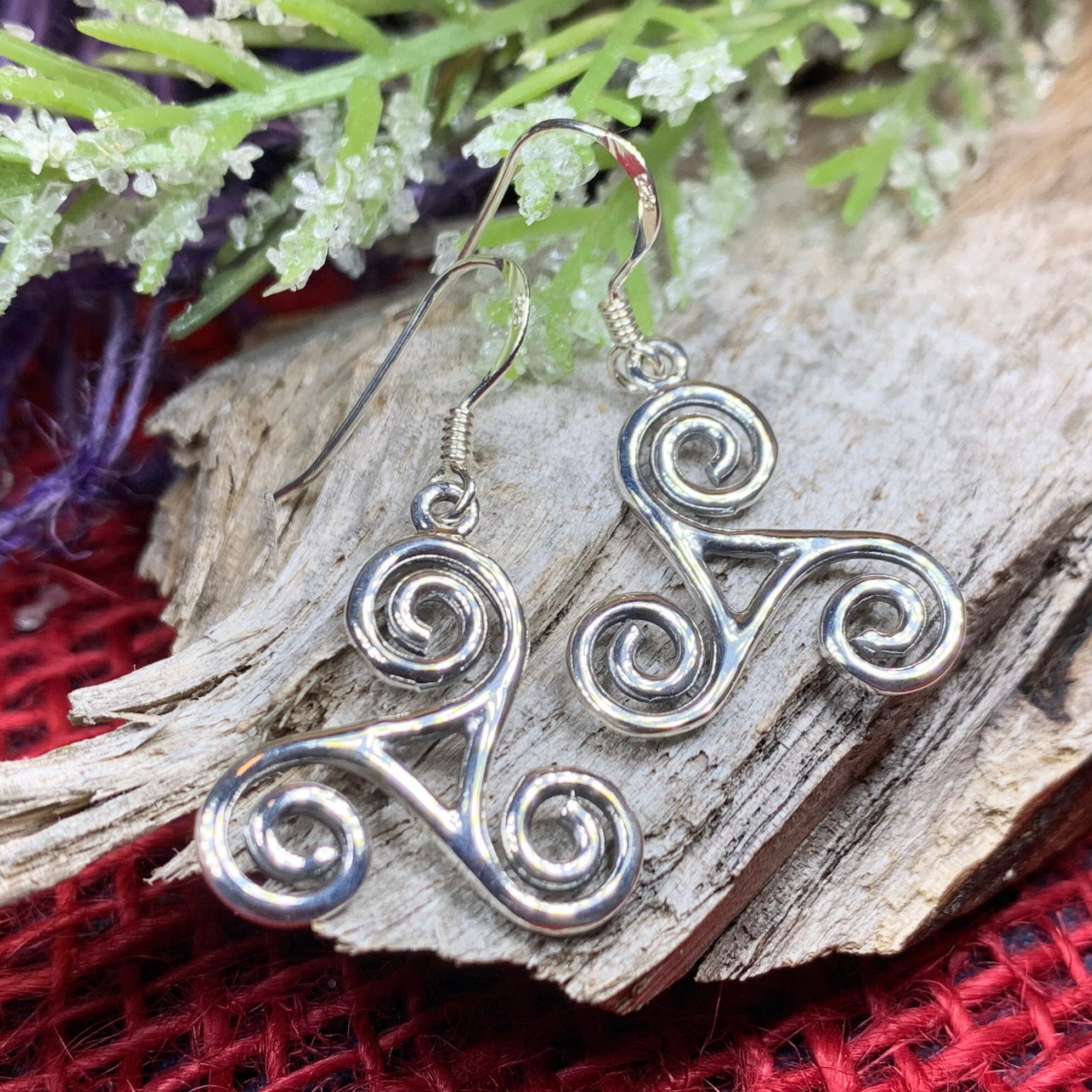 Celtic spiral earrings clearance