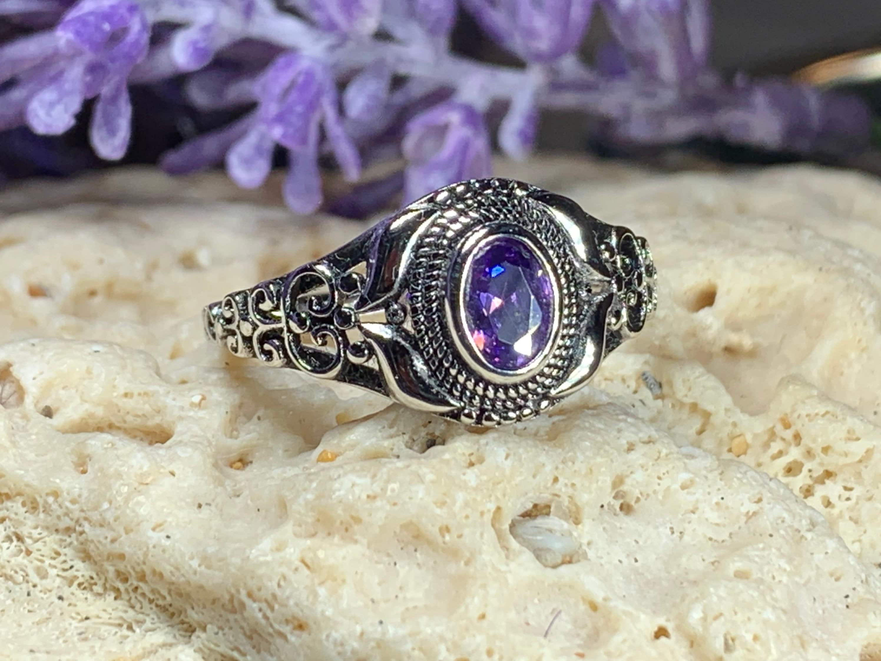 Celtic Knot Ring, Celtic Jewelry, Irish Jewelry, Amethyst Ring, Irish Ring, Irish Dance Gift