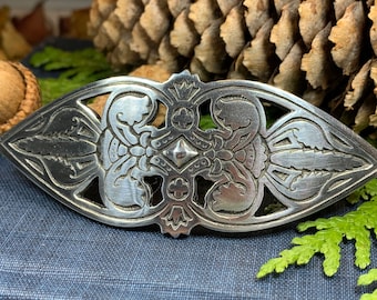 Celtic Knot Hair Clip, Celtic Barrette, Irish Jewelry, Pagan Jewelry, Friendship Gift, Wiccan Jewelry, Norse Jewelry, Animal Barrette