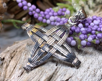 Saint Brigid's Cross Necklace, Celtic Cross Pendant, Irish Jewelry, Religious Jewelry, Ireland Gift, St. Bridget's Cross Pendant, Mom Gift