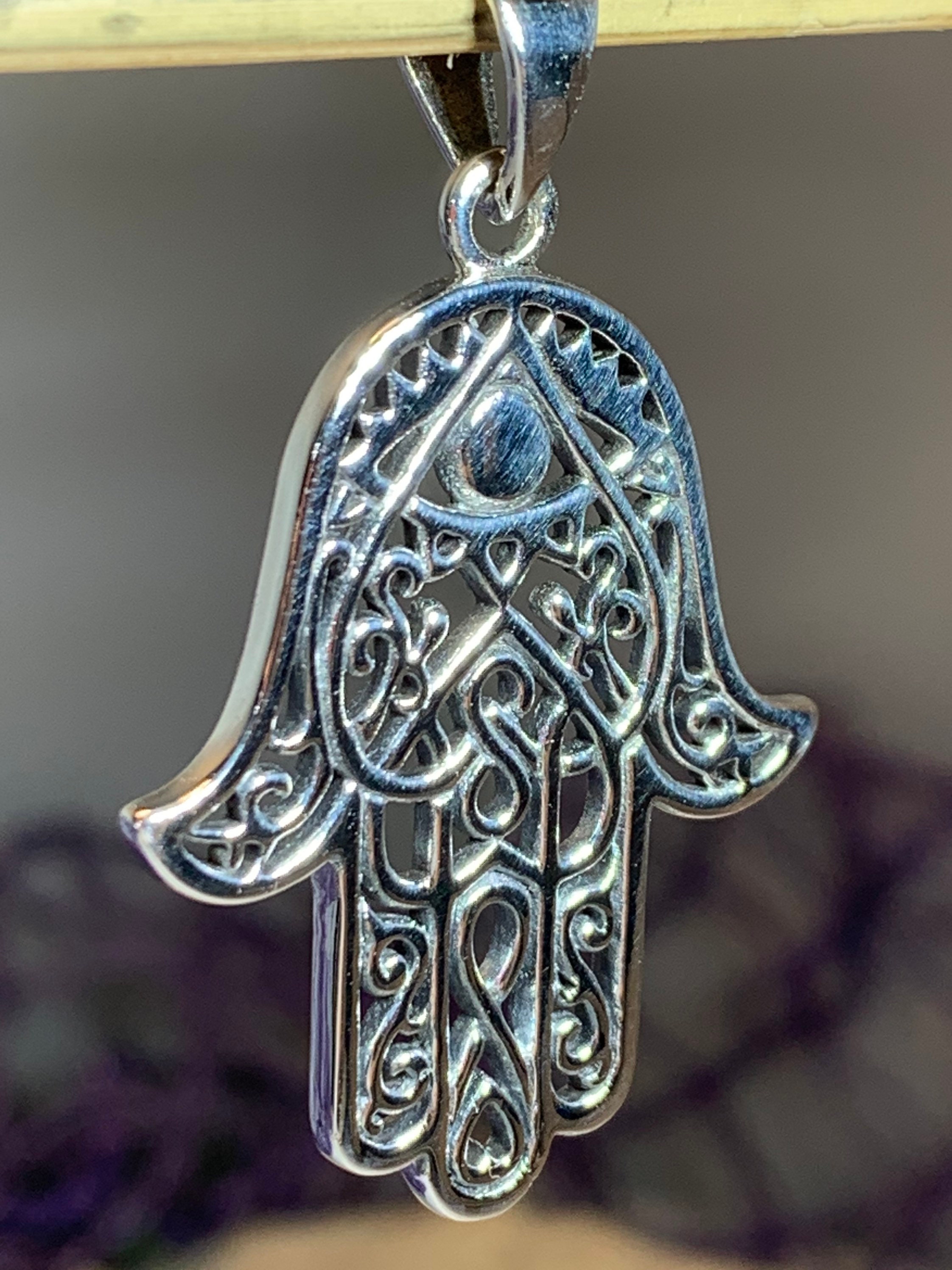 Hamsa Hand Necklace, Celtic Jewelry, Evil Eye Jewelry, Yoga Jewelry ...