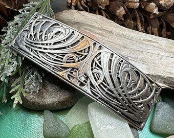 Celtic Knot Hair Clip, Celtic Barrette, Irish Jewelry, Boho Jewelry, Friendship Gift, Wiccan Jewelry, Norse Jewelry, Art Deco Barrette
