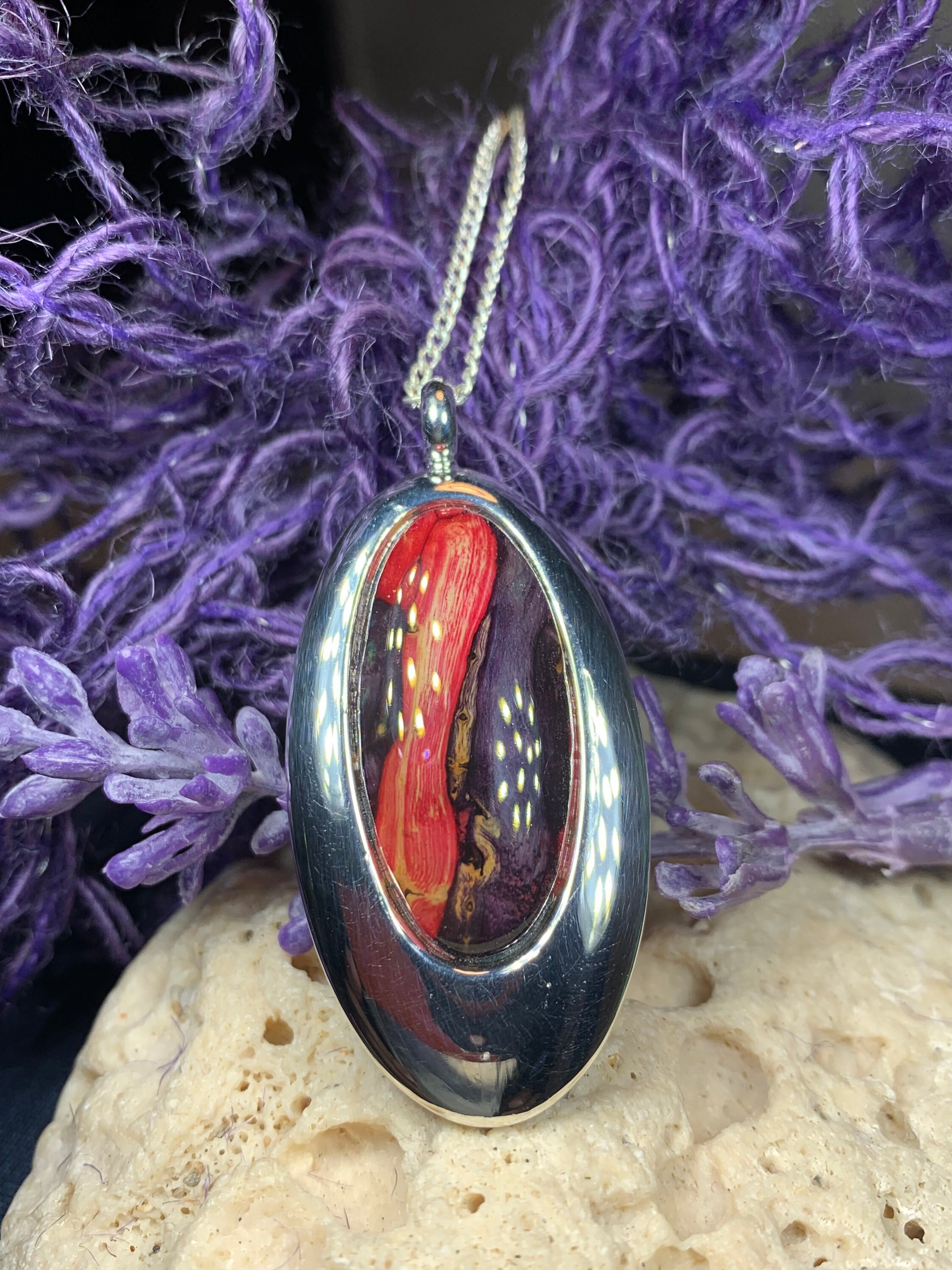 Scottish Highlands Necklace Heather Gem Scotland Jewelry  Etsy