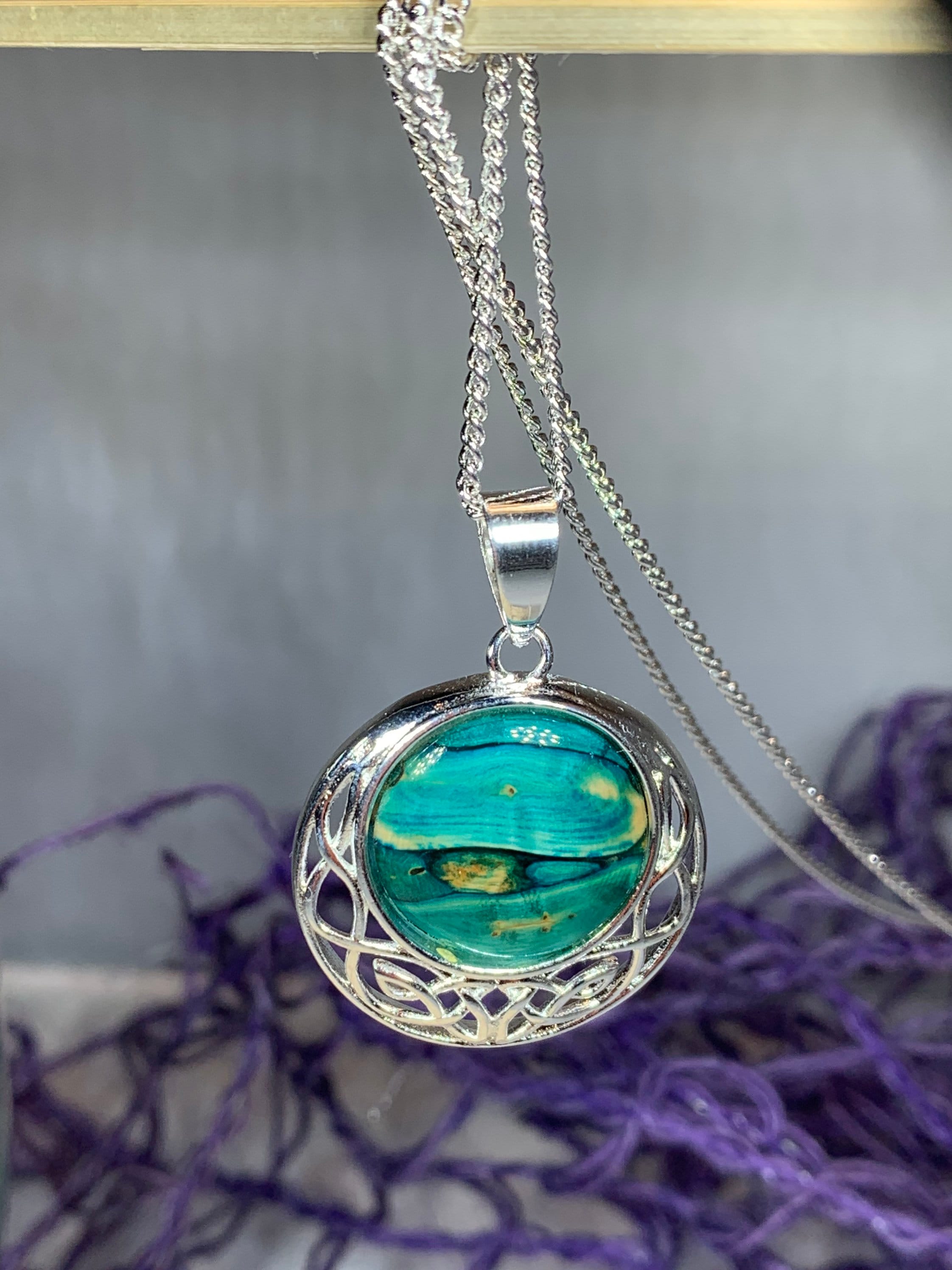 Scotland Heather Necklace, Heather Gem, Celtic Jewelry, Scotland
