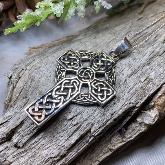 Silver and 10k Gold Celtic Cross Pendant - White Sapphire-Keith Jack |  Keith Jack