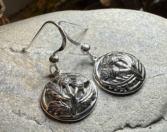 Thistle Earrings, Celtic Earrings, Scotland Jewelry, Outlander Jewelry, Girlfriend Gift, Sister Gift, Mom Gift, Nature Jewelry