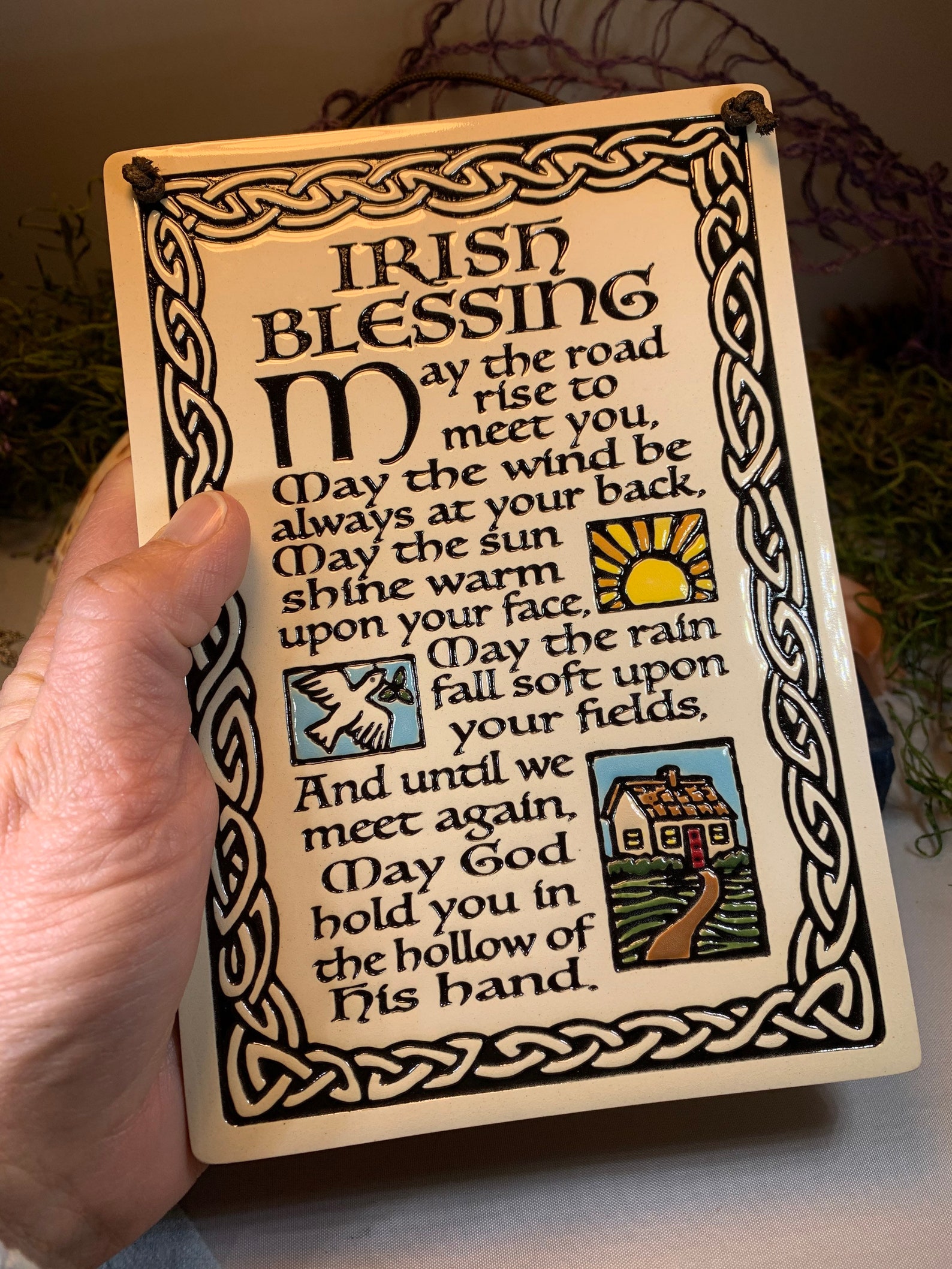 Irish Blessing Wall Art Ireland Gift Ceramic Wall Plaque Etsy