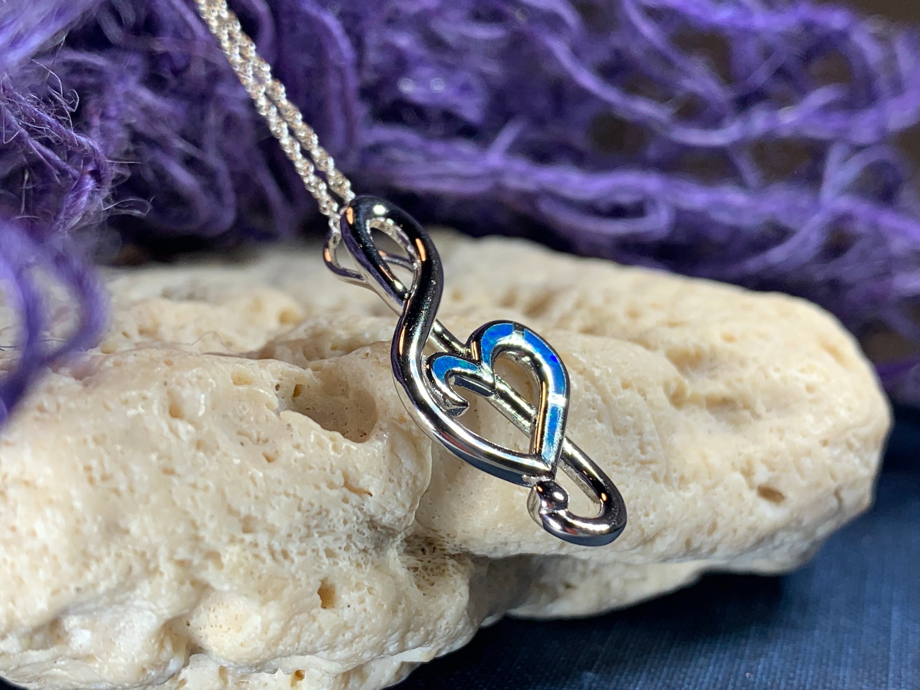 Music Necklace, Music Note Jewelry, Treble Clef Jewelry, Theater