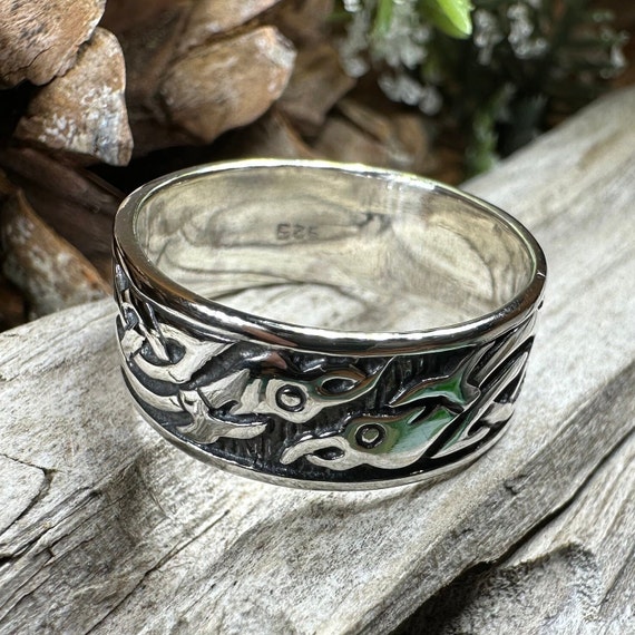 Celtic Raven Ring Celtic Ring Scottish Promise Ring Spiral Ring Irish Ring Wedding Band Anniversary Gift Ireland Ring Wiccan Ring Etsy
