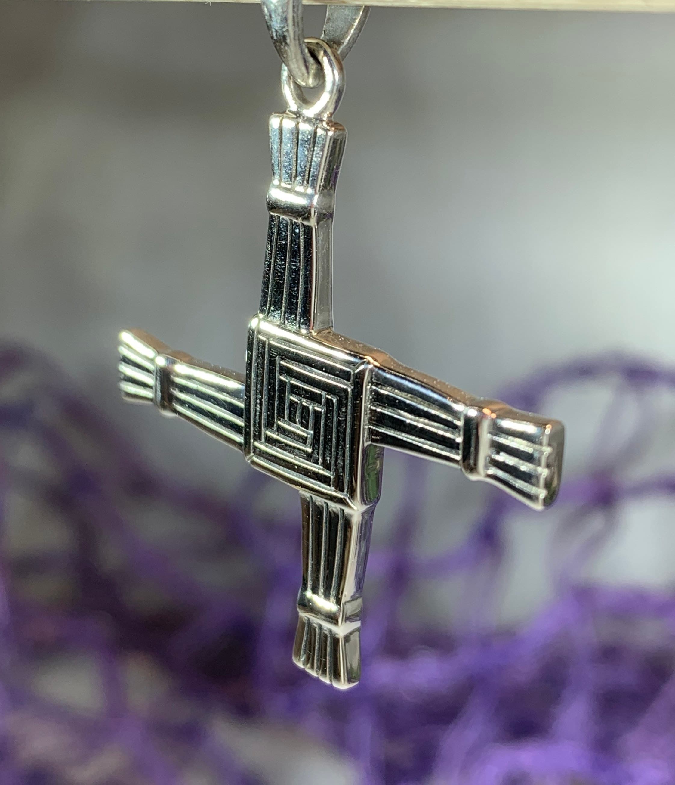 Saint Briget's Cross, Celtic Cross Necklace, Irish Jewelry, Anniversary
